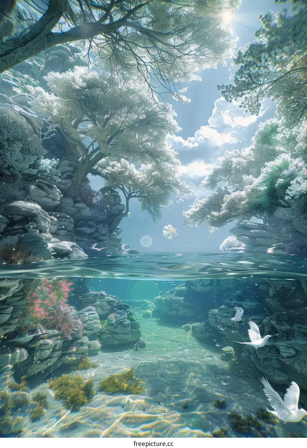 Enchanted Forest Lake: A Mystical Reflection