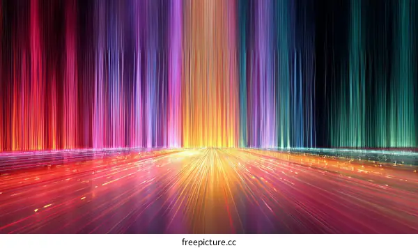 Abstract Colorful Light Trails Background