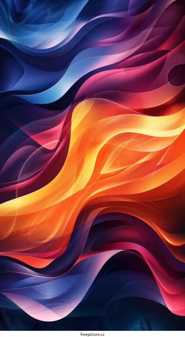 Abstract Colorful Flowing Lines