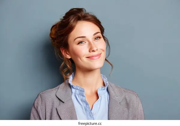 Closeup portrait of a smiling woman