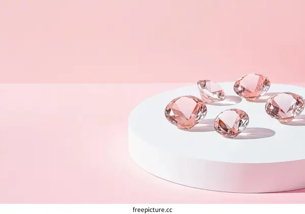 Pink Diamonds on a White Pedestal
