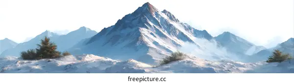 Majestic Snowy Mountain Range Landscape