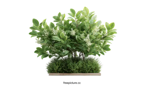 [Transparent Background PNG]Realistic 3D Model of a Beautiful Flowering Shrub