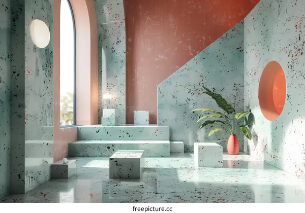 Modern Abstract Interior Design Illustration