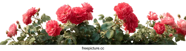 [Transparent Background PNG]Beautiful Pink Roses in Full Bloom