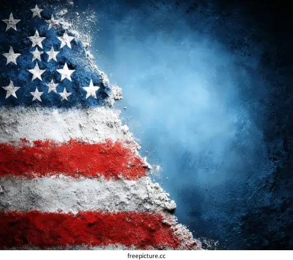 American Flag Designed on a Textured Background