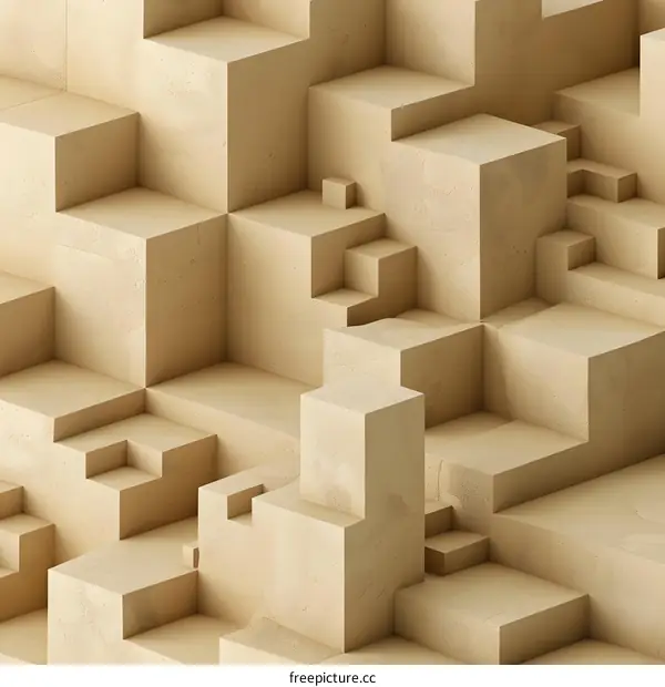 Abstract Beige Cube Background Texture