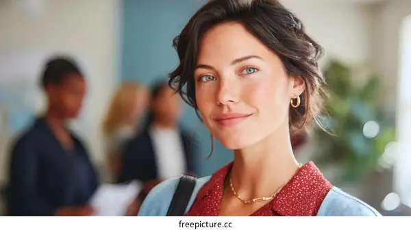 Confident Woman in Professional Setting