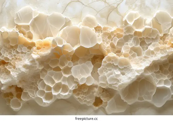 Close-up of a cross section of a coral reef