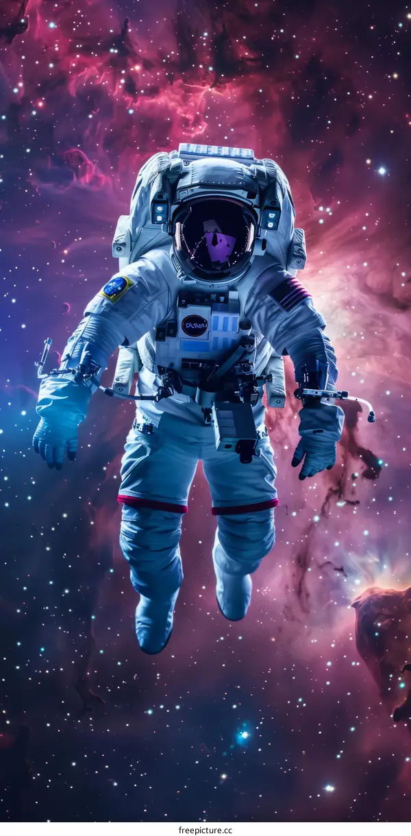 Astronaut in Space Performing Spacewalk