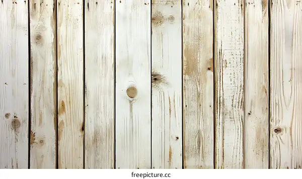 Aged White Wooden Planks Texture Background