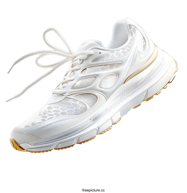 [Transparent Background PNG]White running shoe on a white background