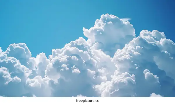 Beautiful white cloudscape with blue sky background