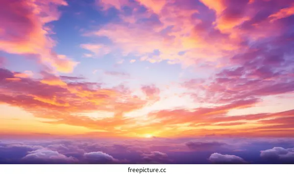 above the clouds sunset sky colors
