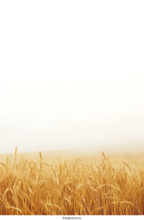 Golden Wheat Field Under a Cloudy Sky