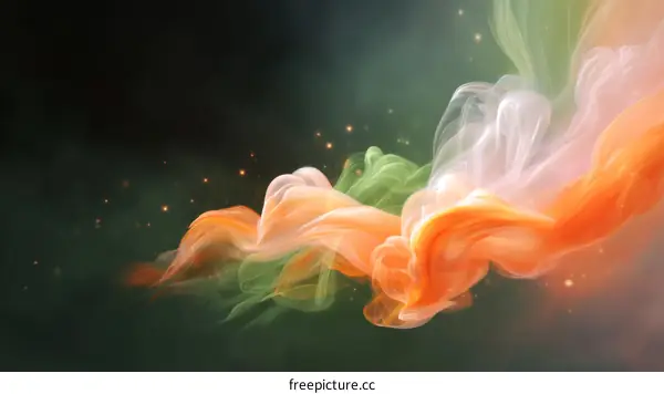 Abstract Colorful Flowing Fabric Design