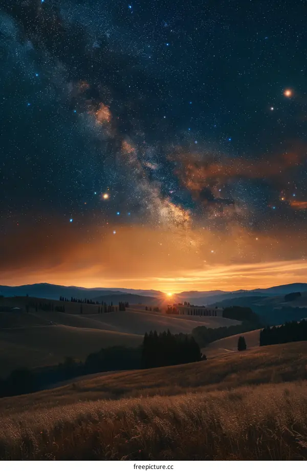 Starry Night Over The Tuscan Hills