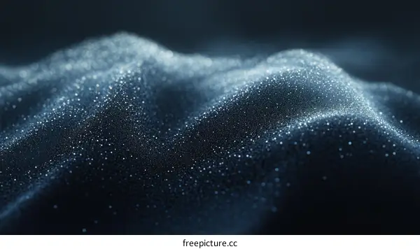 Abstract Digital Wave of Sparkling Particles