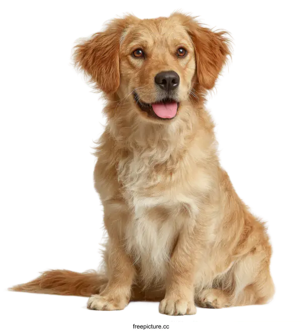 [Transparent Background PNG]Adorable Golden Retriever Portrait