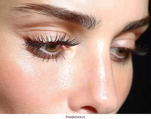 Close-up Womans Eye Makeup Detail