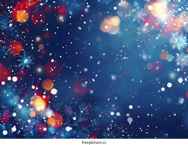 Christmas lights with snowflakes