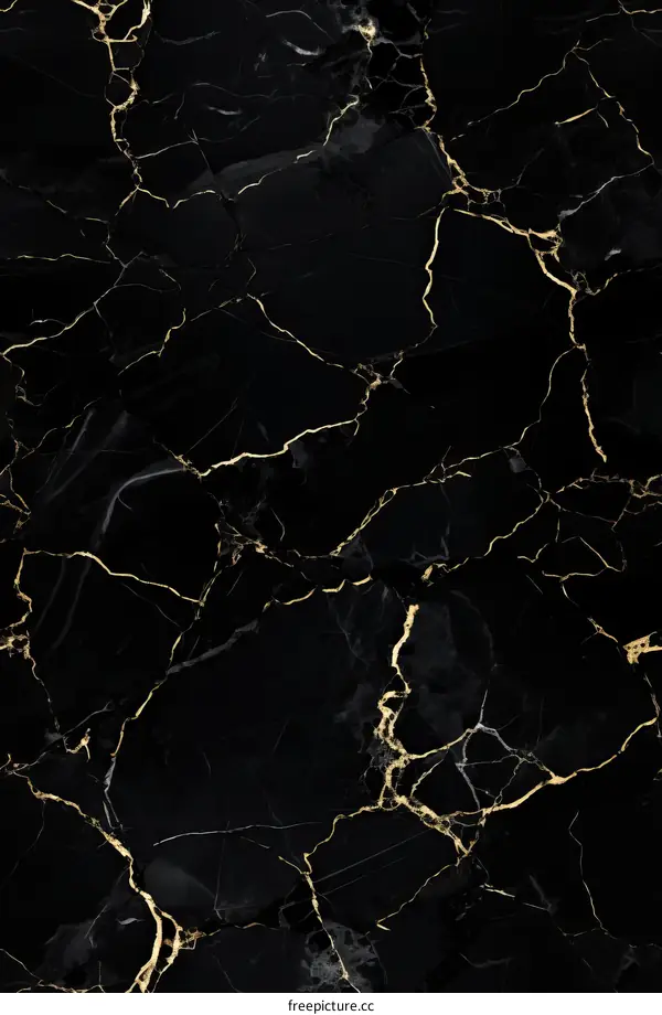 Black and gold marble texture background
