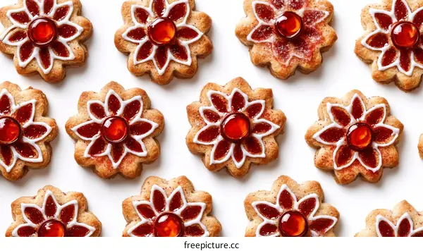 Floral Decorated Gingerbread Cookies Pattern