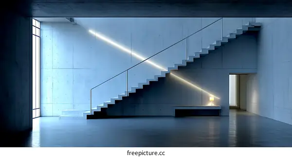 Modern Concrete Staircase Interior Design
