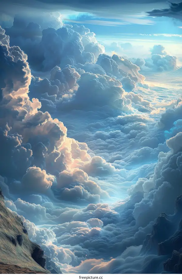Breathtaking Cloud Sea and Mountain Peak