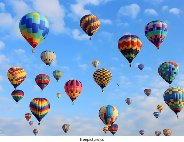 Colorful Hot Air Balloons Flying in the Sky