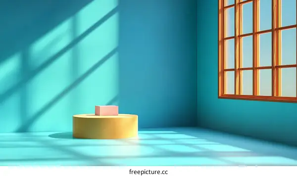 Pastel Colored Room Interior Display Showcase