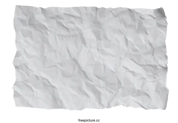 [Transparent Background PNG]Crumpled White Paper Texture Background