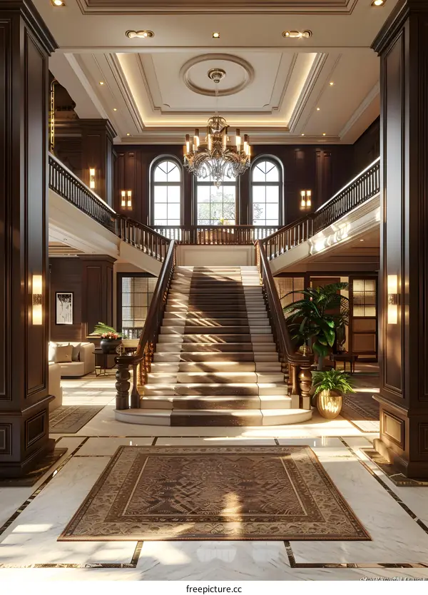 Staircase in a luxury residence