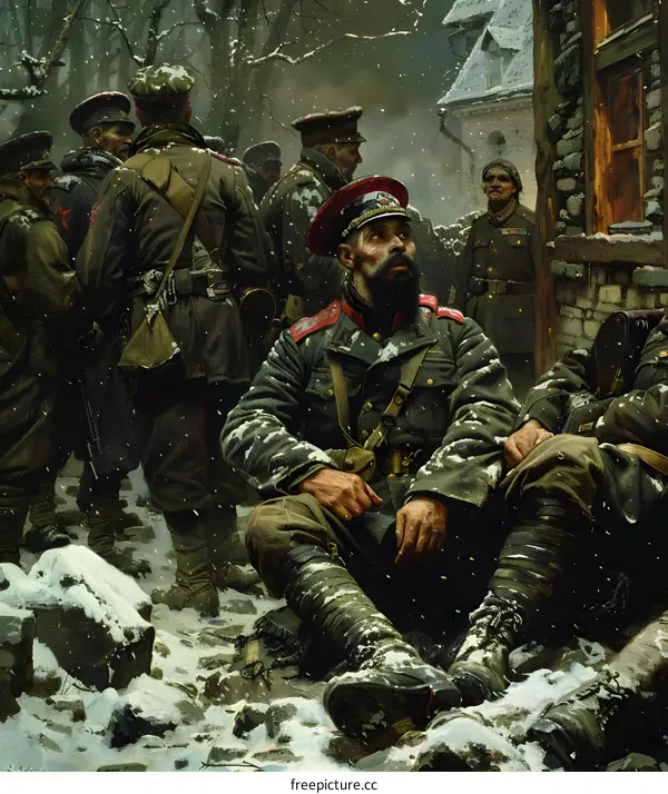 Russian soldiers in the First World War
