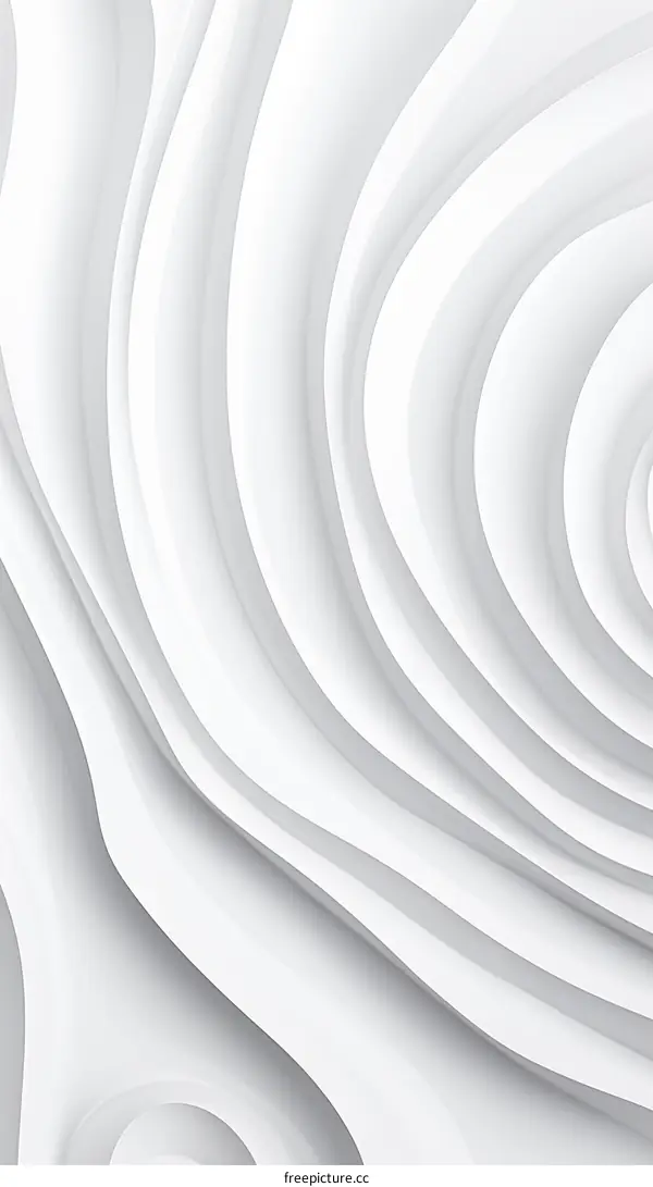 3D rendering of a white parametric wave structure