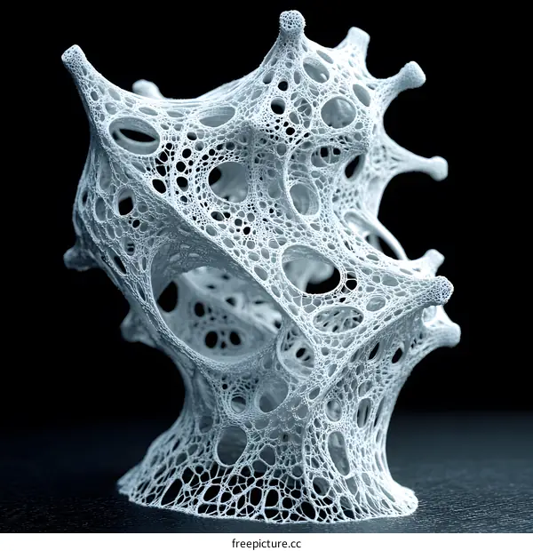 Abstract 3D  Structure Design With White Color