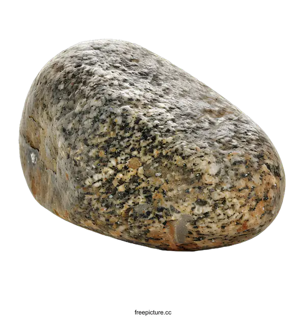 [Transparent Background PNG]Smooth Gray Rock with White Background