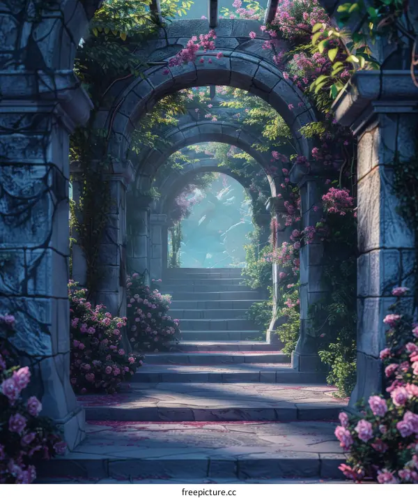 Mystical Garden of Blossoms