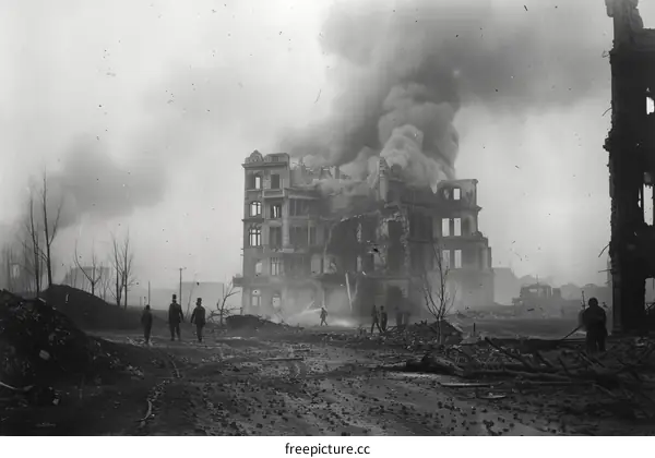 The ruins of the Equitable Building after the Wall Street bombing