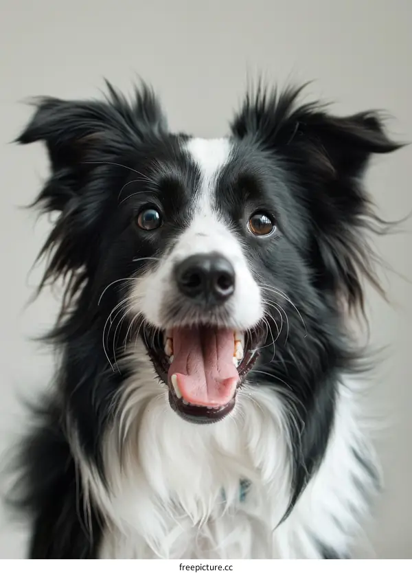 Happy Border Collie Looking at Camera