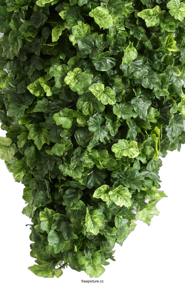 [Transparent Background PNG]Green Variegated Ivy Hanging Plant