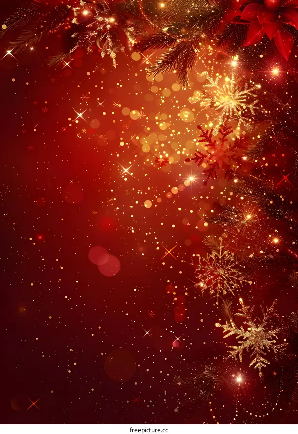 Christmas and New Year background with snowflakes