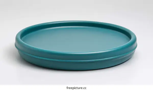 Teal Round Decorative Tray
