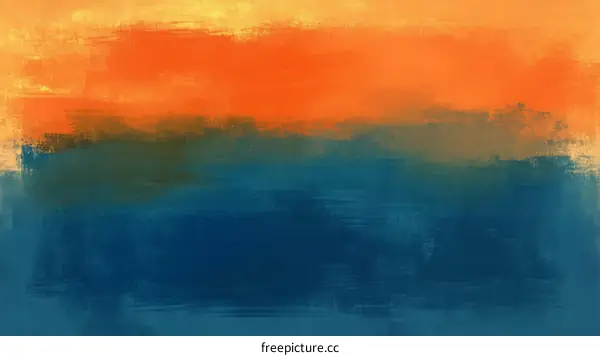 Abstract Painting of Colorful Horizontal Stripes