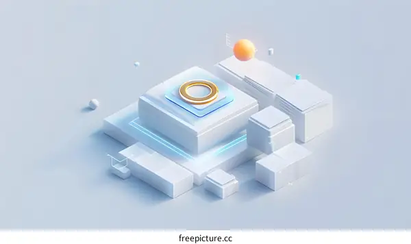 Abstract 3D Geometric Shapes Background