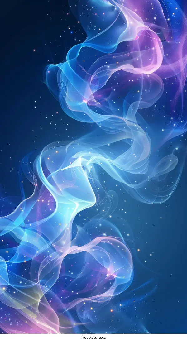 Blue and purple abstract smoke