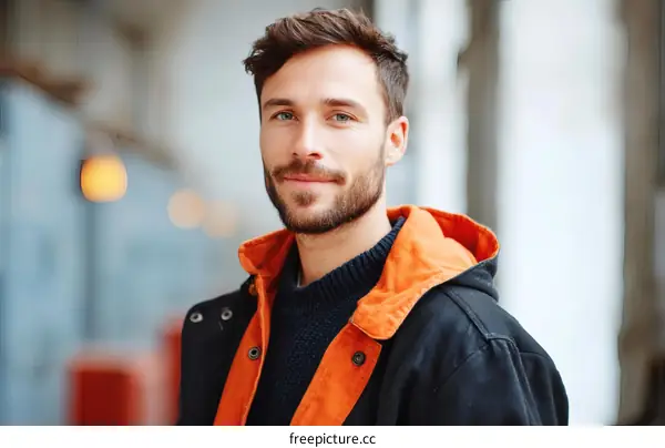 Closeup Portrait of a Caucasian Man
