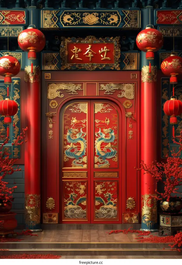 Chinese style gate