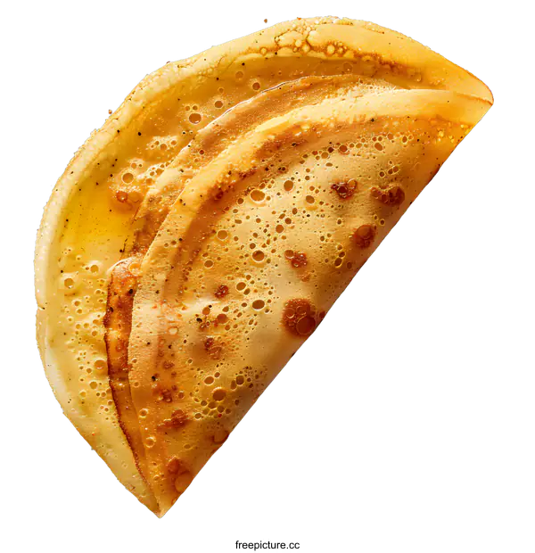 [Transparent Background PNG]Two golden brown pancakes on a white background