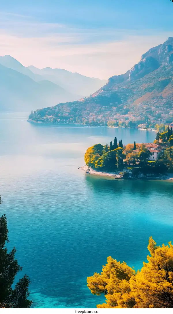 Mountain Lake View With Clear Water